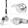 VAEIORP 4 Pcs Whistle Stainless Steel Sports Whistles Max 120
