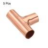 sourcing map Tee Copper Fitting 3 Way Welding Joint 1/4