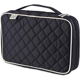 Ellis James Designs Makeup Brush Bag Case Organizer in Black – Professional Designer Make Up Travel Handbag for Make Up Brushes – Stylish & Compact Carrying Holder Storage Handbag Pouch