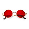 FEISEDY Retro Gothic Steampunk Sunglasses Round Metal Frame Punk Circle