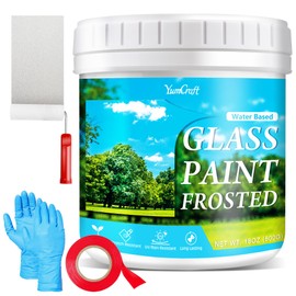 Frosted Glass Paint for Glass, 500 g, Translucent Window Privacy Screen for Windows with Tools, Waterproof Privacy Coating, Frosted Glass Paint for Bathroom, Kitchen, Office, Bathroom