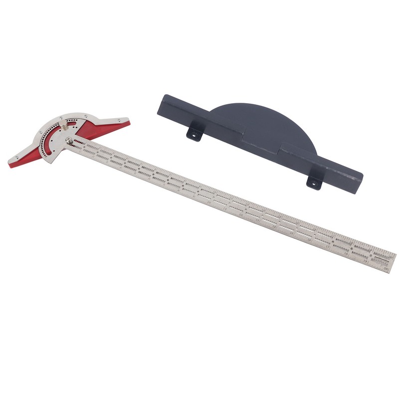 Edge Rule Protractor Aluminum Alloy T Square Woodworkers Edge Ruler