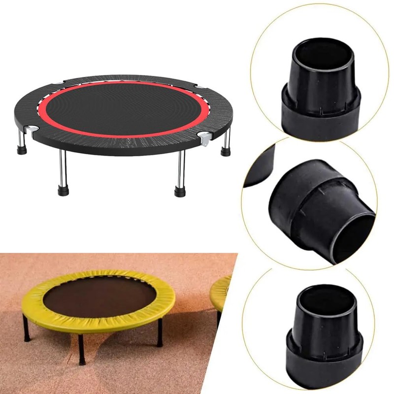 SquEqu 8 Pack Mini Rebounder Leg Floor Protectors 1" Round