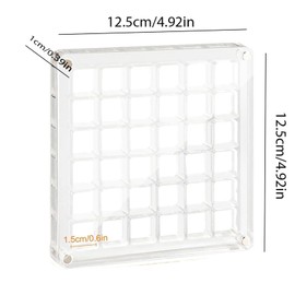 Acrylic Seashell Display Box,Portable Display Box,36 Grids Diamond Gemstone Beads Storage Display Organizer Box,Clear Mini Seashell Storage Box