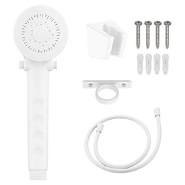 RV Shower Head with Hose - Non-Metallic Outdoor RV Shower Kits Replacement with Pause Function for RVs, Fifth Wheels, Motor Homes, Travel Trailers, Campers, Boats (RV Shower Head with Hose - White)