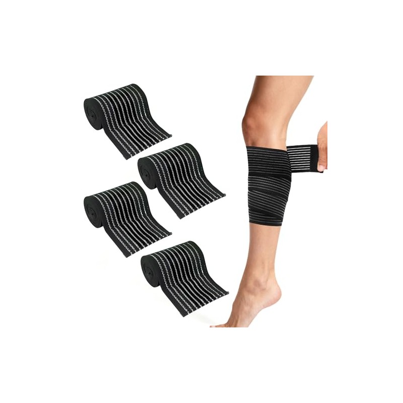 4 Pack Calf Compression Sleeve Men and Women,Elastic Calf Compression