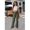 SEMARO Womens Casual Linen High Waist Pants Drawstring Loose Fit