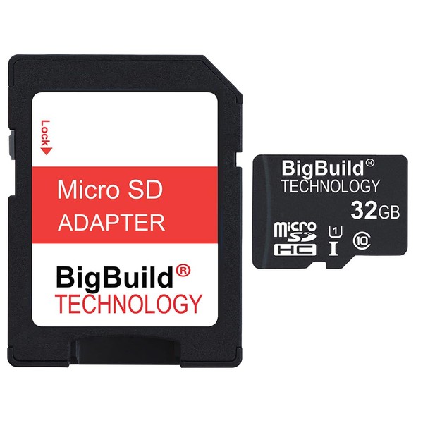 BigBuild Technology 32 GB Ultra-Fast 80MB/s microSDHC Memory Card Compatible