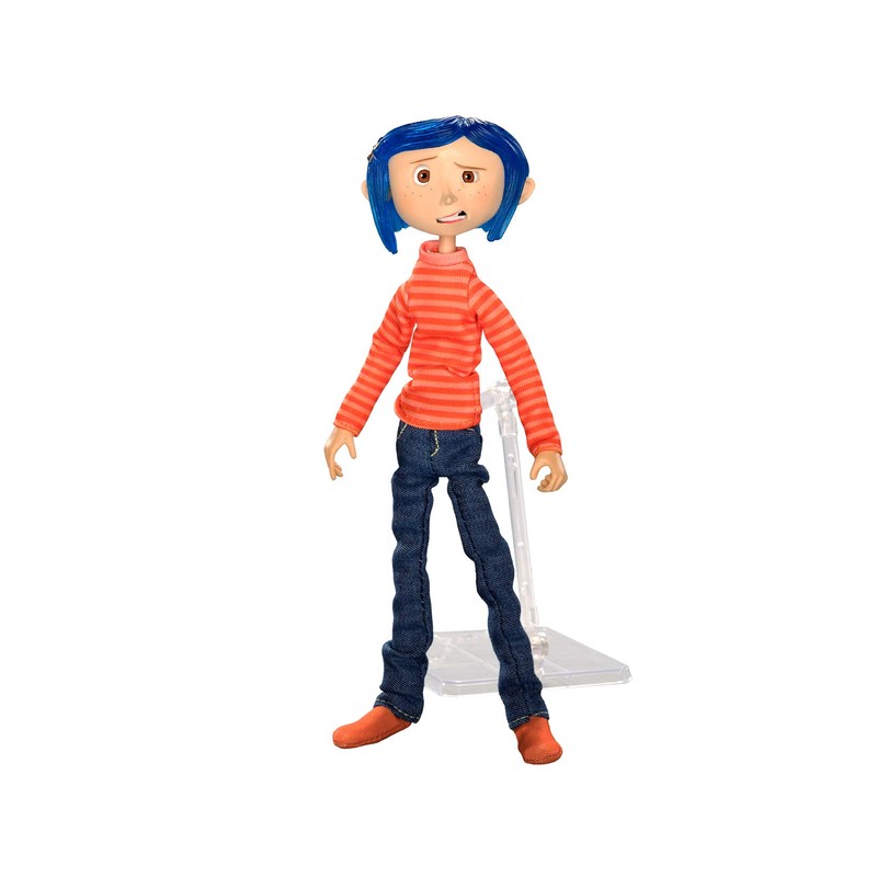 NECA - Figura articulada de Coraline con camisa a rayas