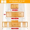 Premium Expandable Bamboo Bathtub Tray Caddy - Fits Most Bath