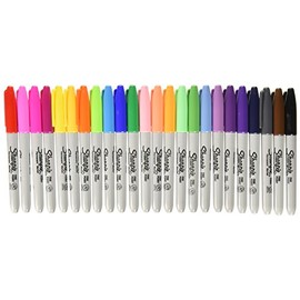 Sharpie Fine Electro Pop Marker, Fine Point, Assorted, 24/Pack (1927350), Package May Vary