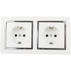 Double Wall Socket White for Surface Mounting, 10AX, 16A, 250V,