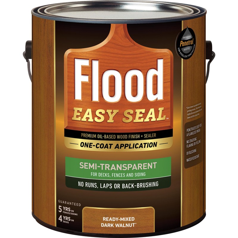 Flood Easy Seal 1 gal. Dark Walnut Semi-Transparent Exterior Wood
