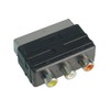 Electrovision Scart Adaptor with 3 Phono Sockets - Black