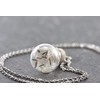 Real Borosilicate Glass Chain Silver Stainless Steel 50 cm -