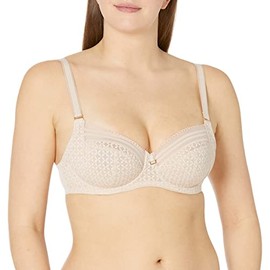 Freya Women's Viva Underwire Side Support Bra Full Coverage, Opaque, Lace Natural Beige, 34E