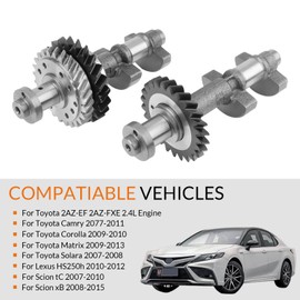 Ricmjend Engine Balance Shaft Set Compatible with Toyota Camry RAV4 Corolla Matrix Solara Scion tC xB 2.4L Replaces# 13601-28021,13602-28020