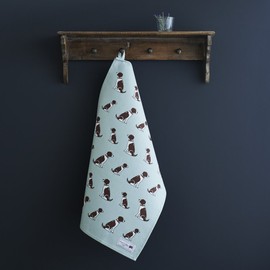 Sweet William Liver & White Springer Spaniel Tea Towel