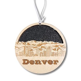 Denver Ornament Wooden Souvenir Christmas Tree Decoration with City of Denver Gift