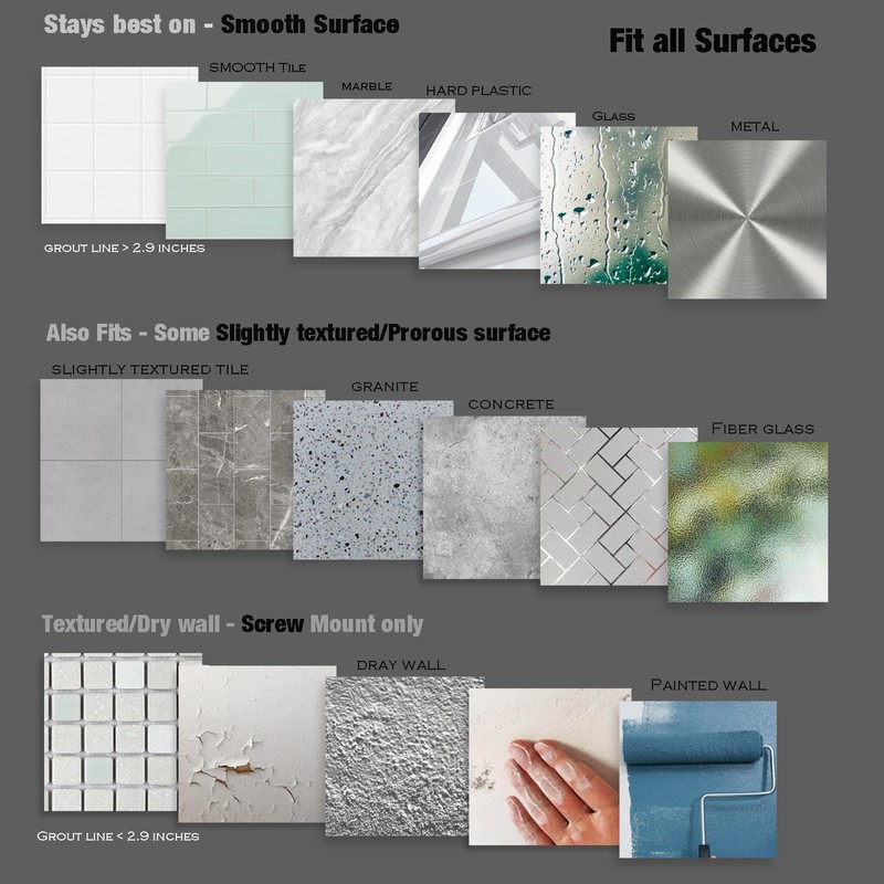 Hand held Shower Head Holder - 5 Angles Adjustable -