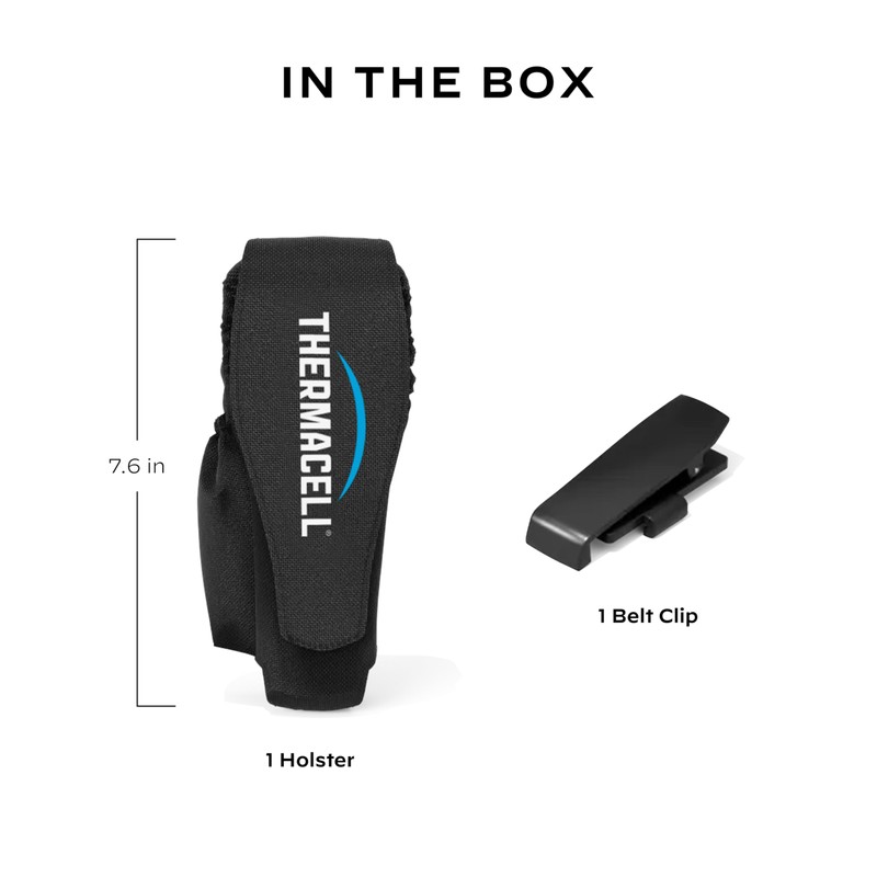Thermacell Mosquito Holster with Detachable Belt Clip for Portable Repellers;