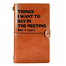 Wazzio Funny Leather Journal Gifts for Men Women, Inspire Journal for Leader Boss Staff Employee Mentor Coach, Gifts for Birthday Retirement Teachers Day
