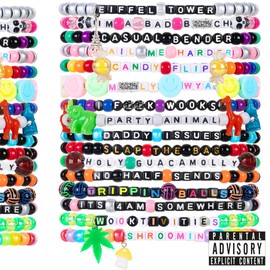 KANDI BAR 'Party Hard' Collection (16 Rave Bracelets)