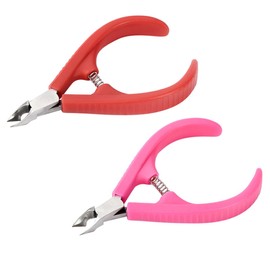 Healvian 2pcs Manicure Clamp Nail Tools for Nail Art Cuticle Trimmer Nail Cuticle Nipper Cuticle Remover Nail Art Tool Red