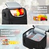 MIER Insulated Lunch Box Dual Compartment Lunch Bag Leakproof Cooler
