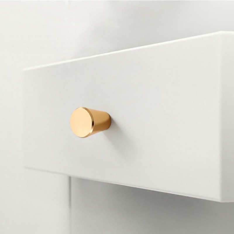 Pidynx 6 Pack Gold Cabinet Knobs 1" Drawer Knobs Aluminum
