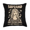Soprano Singer Vocal Range Vocalist Voice Singing Choir Throw Pillow