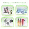 TECDW Clear Travel Toiletry Bag, 2PCS TSA Approved Airport Security