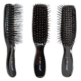I Love My Hair Detangler Brush - For All Hair Types - Wet or Dry Hair - Spider Series - Small Size - Black