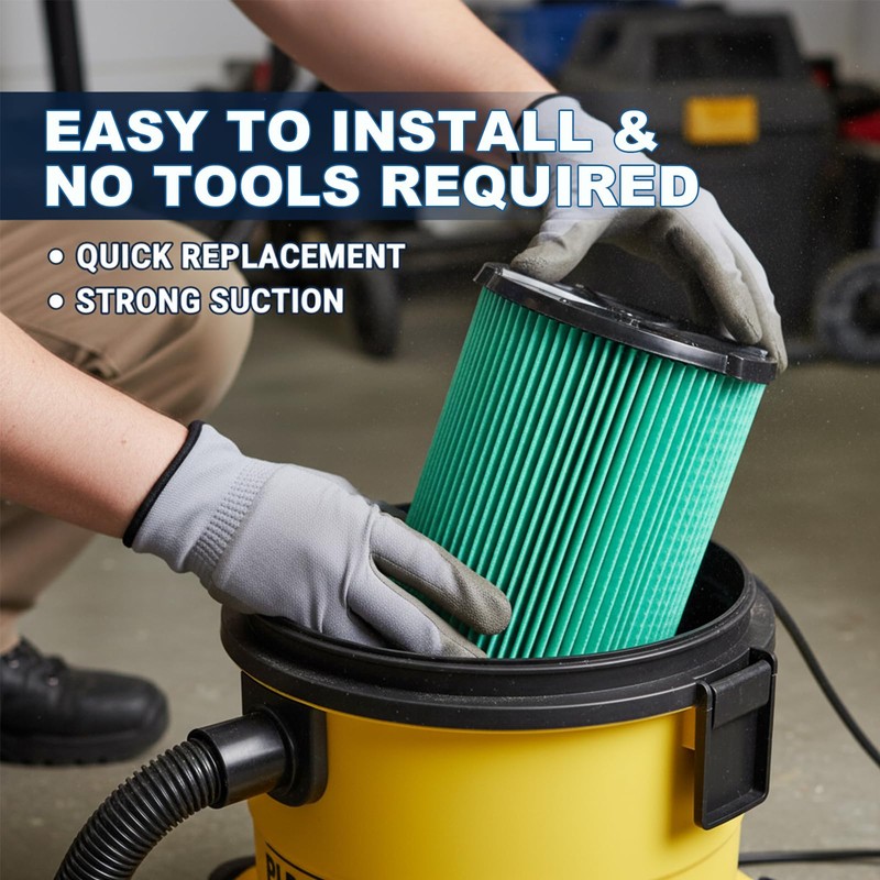 VF6000 HEPA Filter 2-Pack Compatible with Ridgid 5-20 Gallon Vacuums