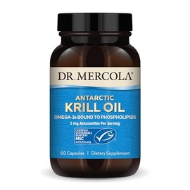 Dr. Mercola - Aceite de Krill Antártico, 1000 mg, 60 Cápsulas, Omega-3