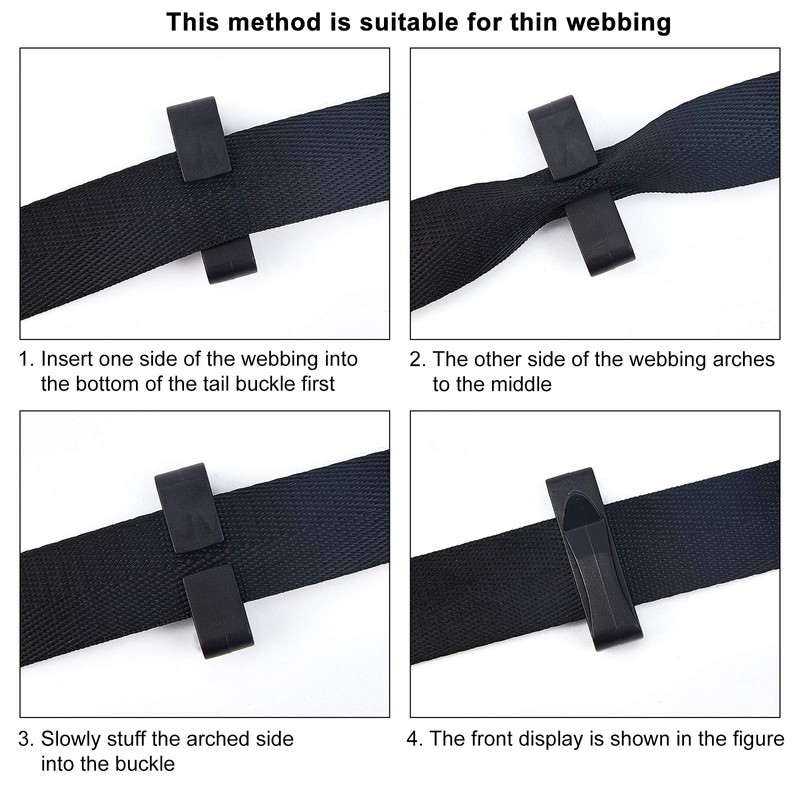NBEADS 80 Stk. Gurtband-Endclip, 4 Size Adjust Keeper Schnalle Quick