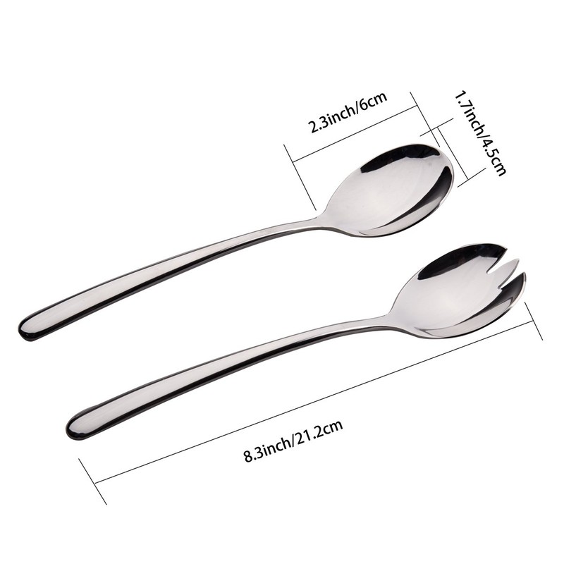 IMEEA® Salad Fork and Spoon Serving Set Stainless Steel 21cm/8.3inch,