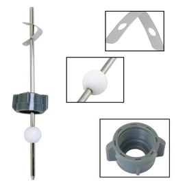 ZZHXSM Bathroom Pop Up Stopper Sink Ball Central Shaft Replacement Part Chrome Alloy 18MM Ball Metal Pop Up Rod Vanity Sink Lift Drain Pipe Repair Kit