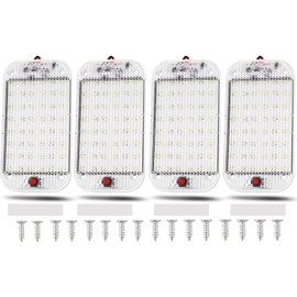 Thlevel LED Dome Light, RV Interior Lighting 12v-85v 800 Lumens Super Bright RV LED Ceiling Dome Light with ON/Off Switch RV Lights Interior for Car/RV/Trailer/Truck/Camper/Boat (4 pcs)