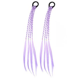 SATPULOT Wig, Hair Extensions, Braided, Kids, Gradient, Ponytail, Colorful, Point Wig, Kids Extensions, Hair Extensions, Hip Hop, Colorful, Hair Extensions, One-Touch, Kids, Dance, Recitals, Easy Installation, Set of 2