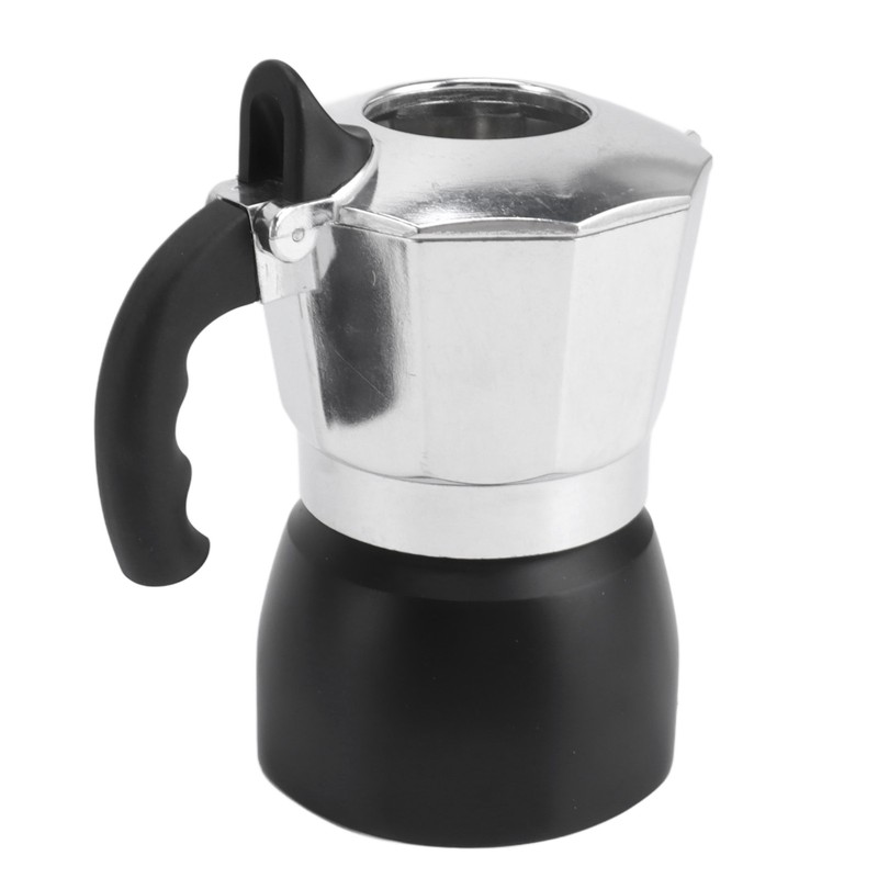 Moka Pot with Double Valve 150ML octagonal Aluminum Moka Stovetop