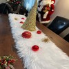 Modern Table Runner Faux Fur Look for Christmas, Wedding, White