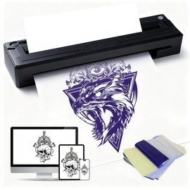 Urknall Tattoo Stencil Printer, Tattoo Thermal Printers Portable Tattooing Printers Transfer Stencils Printer Tattoos Copier Machine for Artist Compatible with Smartphones/Tablet