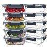 HAKEEMI 10 Pack 22oz Glass Food Storage Containers with Lids,