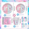 ITTEBISS 350PCS Gender Reveal Plates and Napkins, Pink and Blue