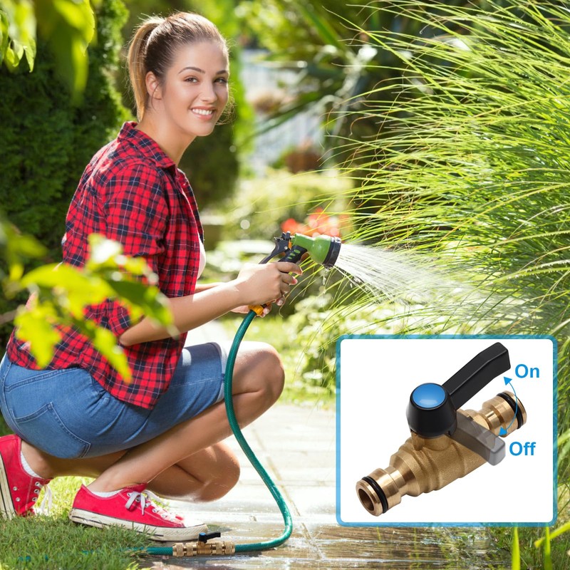 OPERMAXER Coupling with regulating valve: hose connector with shut-off valve,