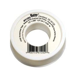 Oatey 31202 1/2" PTFE Thread Seal Tape 520" Long White