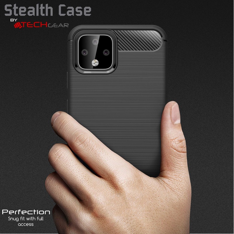 TECHGEAR Pixel 4 Case [Stealth Case] Flexible, Shockproof, Ultra Slim,