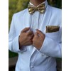 tiemart Gold Sequin Bow Tie