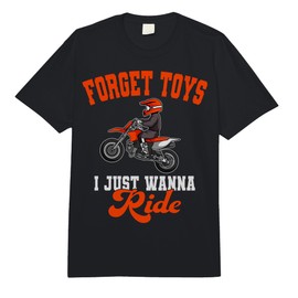 Forget Toys I Just Wanna Ride Dirt Bike Biker Motorcross Comfort Colors Adult Heavyweight T-Shirt